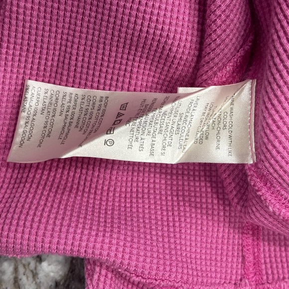 FREE PEOPLE LAPIS CUFF WAFFLE KNIT TOP PLUMDROP NWT Oversized XS - Picture 11 of 12